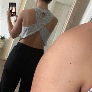 Lululemon high neck twist back workout tank